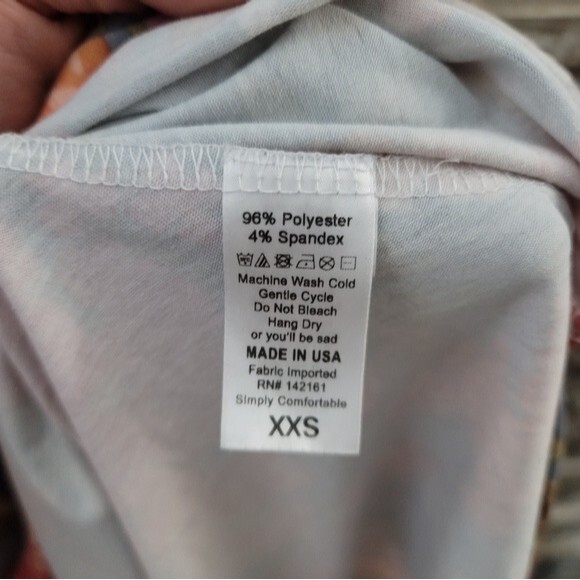 LuLaRoe Oversized Floral Perfect Tee XXS - Picture 9 of 11